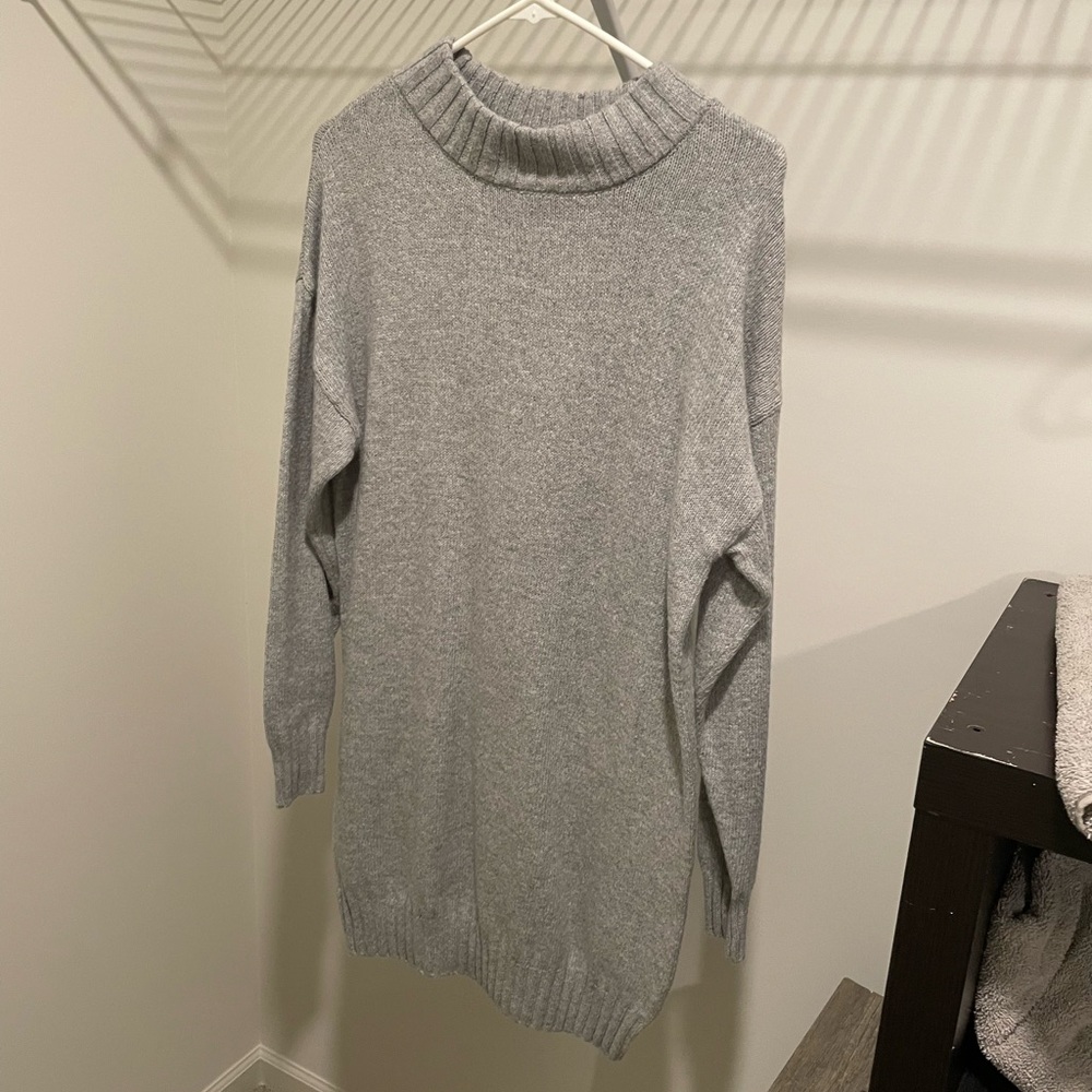 Abound Light Gray Women's Cowl Neck Sweater